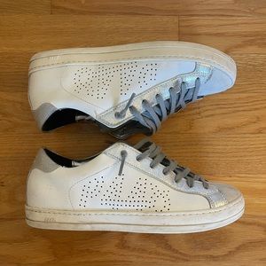 P448 Low Top Sneakers White/silver Glitter 37